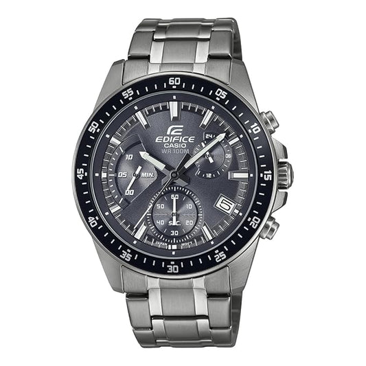 Casio Edifice EFV-540DC-1CVUDF Analog Grey Dial Men Watch Grey Stainless Steel Strap (ED622)