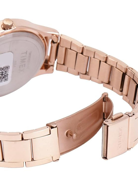 Timex Fashion Rose Gold Dial Women Watch-TW000Q810