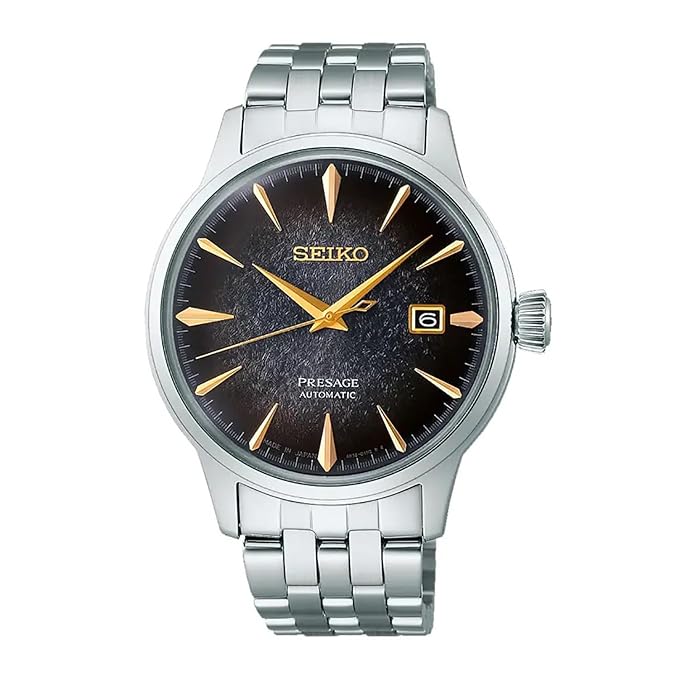 Seiko SRPK93J1 Automatic Presage Cocktail Watch, grey, bracelet, grey, bracelet, Grey, bracelet