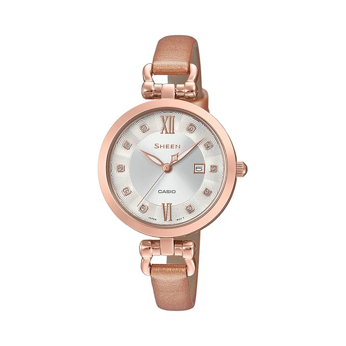 Casio Analog Silver Dial Women's Watch-SHE-4055PGL-7BUDF (SX259)