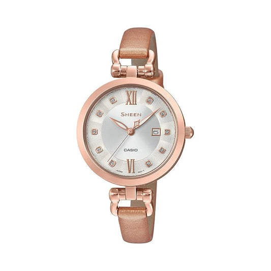 Casio Analog Silver Dial Women's Watch-SHE-4055PGL-7BUDF (SX259)