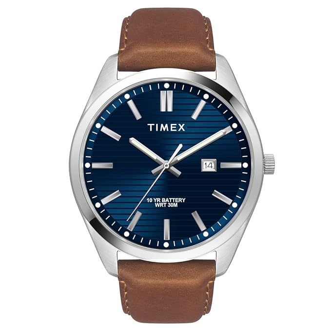 TIMEX Analog Watch for Men with Round Dial & Water Resistant Man's Wrist Watches  - TWTG10408