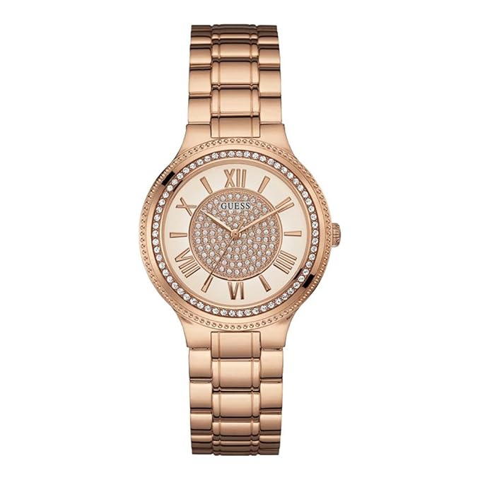 GUESS Analog White Dial Women's Stainless Steel Watch - W0637L3