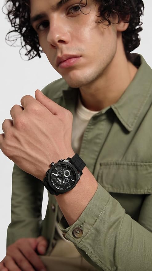 Fossil Machine Chronograph Black Dial Men's Watch-FS4487I