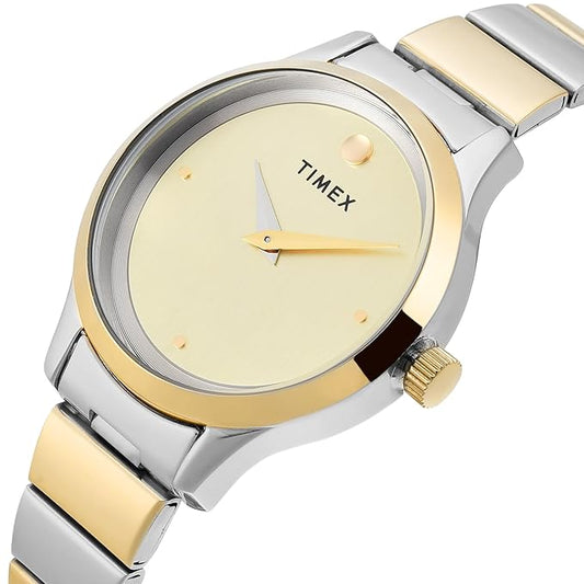 Timex Trendline Round 32mm Champagne Dial Analog Women Watch - TWTL13701