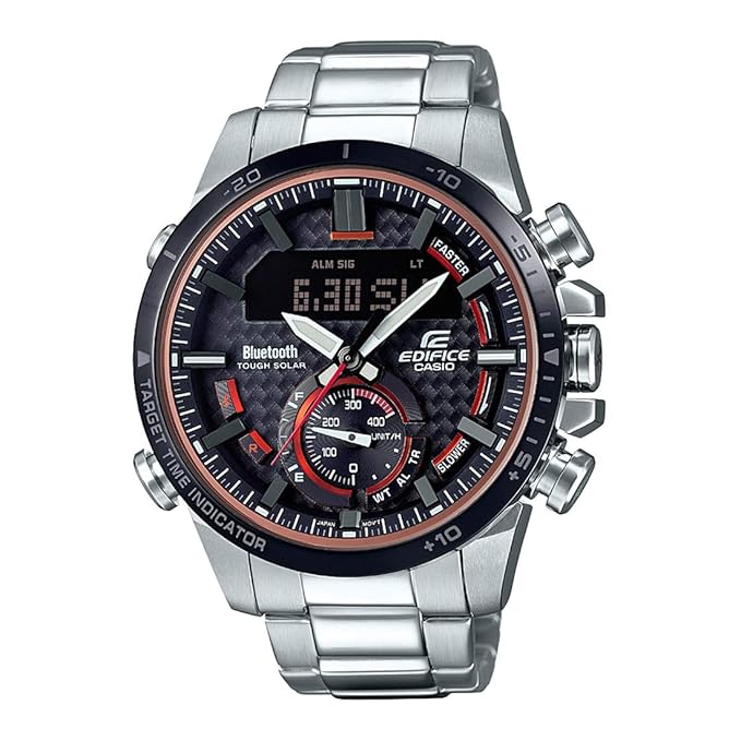 Casio Edifice Analog-Digital Black Dial Men's Watch ECB-800DB-1ADR(EX451)