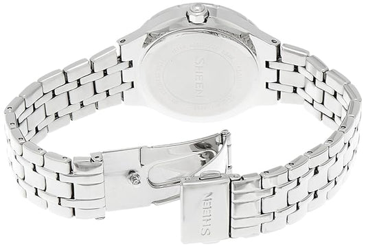 Casio Sheen Multi Function Analog White Dial Women's Watch - SHE-3803D-7AUDR (SX105)