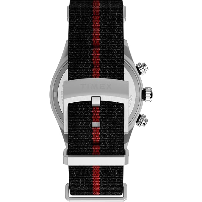 TIMEX Waterbury Heritage Analog Black Round Dial & Black Fabric Strap Band Water Resistant Men's Wrist Watch - TW2Y38900IK