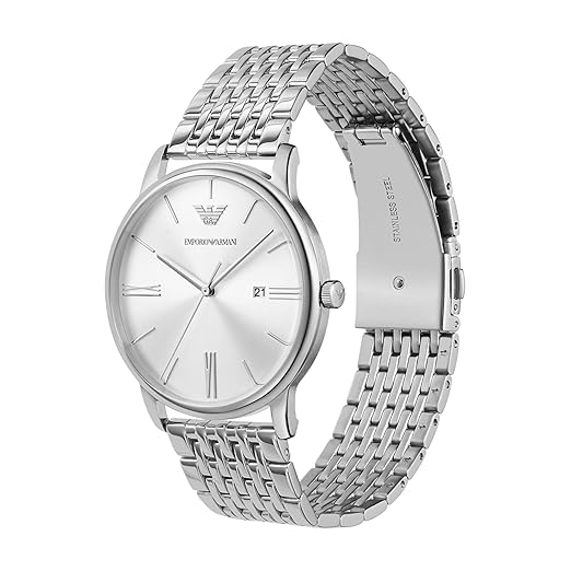 Emporio Armani Stainless Steel Analog White Dial Men Watch AR11599