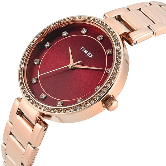 TIMEX Analog Watch for Woman with Round Dial & Water Resistant Women's Wrist Watches - TWEL18724