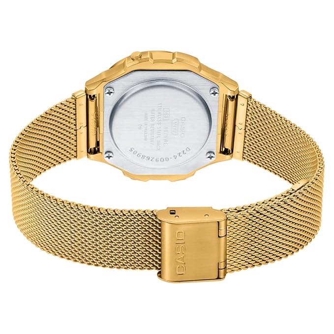Casio Digital Gold Dial Unisex-Adult Watch-A171WEMG-9ADF - D226