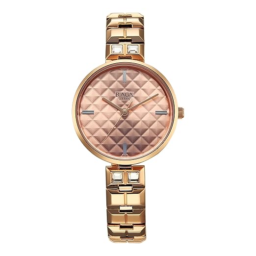 Titan Raga Contempore Quartz Rose Gold Round Dial Men's Watch