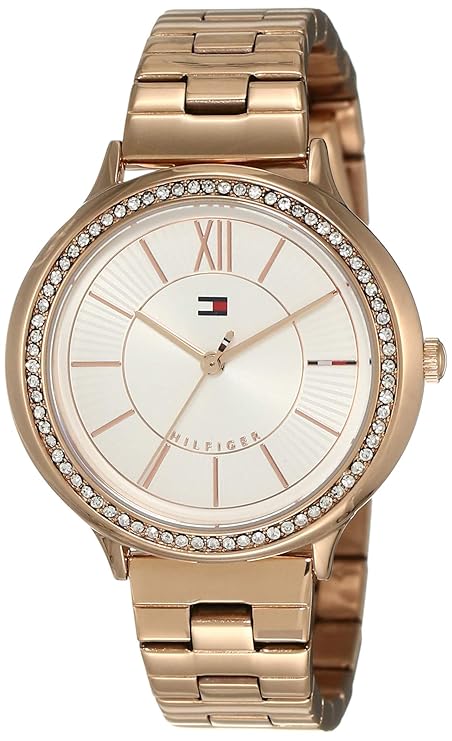 Tommy Hilfiger Quartz Analog Silver Dial Metal Strap Watch for Women-NETH1781861