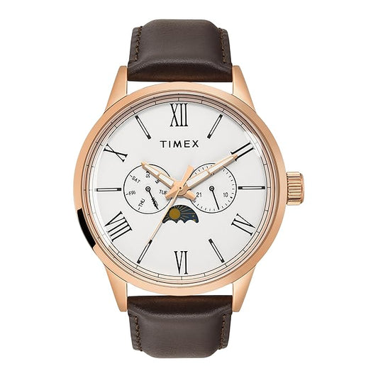 TIMEX Analog Watch for Men with Round Dial & Water Resistant Man's Wrist Watches - TWEG19943