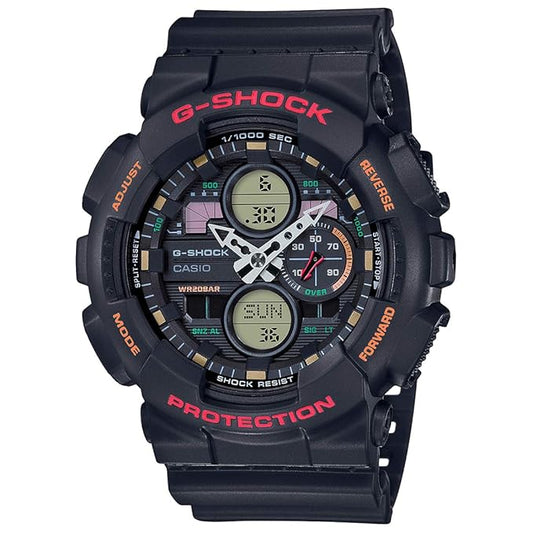 Casio G-Shock GA-140-1A4DR Analog-Digital Black Dial Men Watch Black Resin Strap (G976)