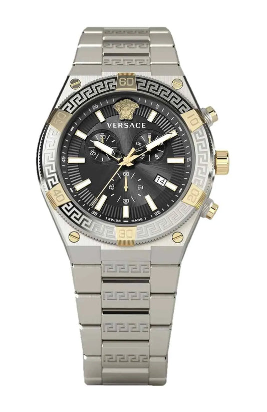 Versace Men's Watch 46mm Black Silver VESO01123