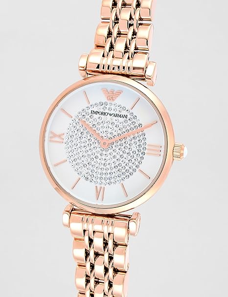 Emporio Armani Stainless Steel Analog White Dial Women Watch-AR11244