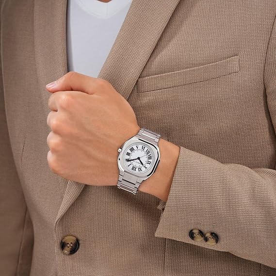 Cerruti FW25 with 3 Hands White Dial Silver Stainless Steel Strap Watch for Men - CECIWGH0042601