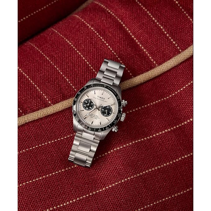 TIMEX Waterbury Heritage Analog Silver Round Dial & Silver Stainless Steel Bracelet Band Water Resistant Men's Wrist Watch - TW2Y19200IK