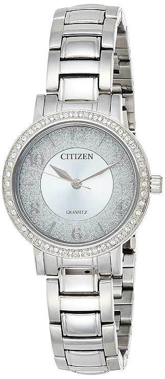 CITIZEN Stainless Steel Analog Blue Dial Women Watch-El3040-55L, Silver Band