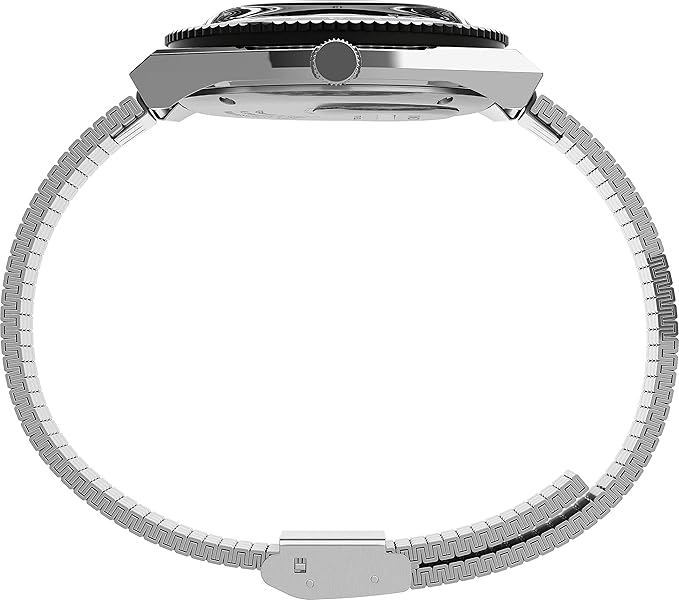 TIMEX Q Diver Inspired Quartz Analog Watch for Men with Stainless Steel Bracelet & Round Case - TW2U61800U9