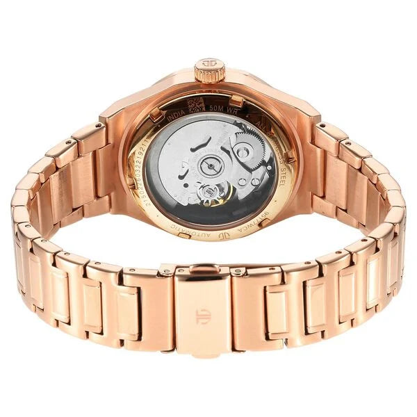 Titan Unending Beauty Automatic Brown Dial Analog Stainless Steel Strap watch for Women nt95177wm0