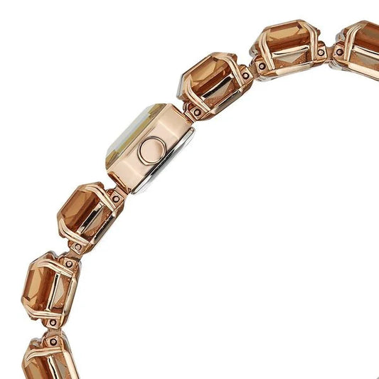 Titan Raga Cocktails Quartz Analog Brown Dial Metal Strap Watch For Women 95320wm01