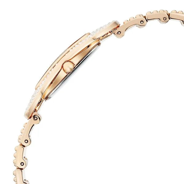 Titan Raga Glimmers Quartz Analog Pink Mother Of Pearl Dial Rose Gold Metal Strap Watch For Women 95340wm01f