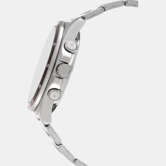 Casio Enticer Men Quartz Black Dial Chronograph Stainless Steel Watch A1647