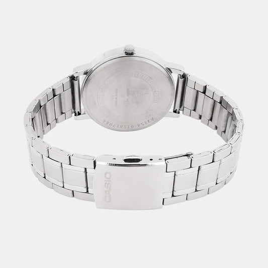 Casio Enticer Men Quartz Blue Dial Analog Stainless Steel Watch A2154