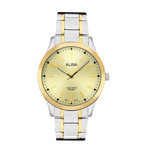 Alba ARX020X1 Dual Tone Metallic Strap Watch