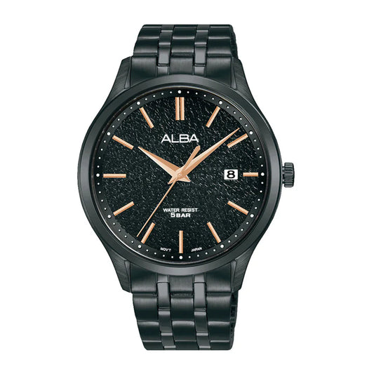 Alba AS9R25X1 Black Marble Dial Watch