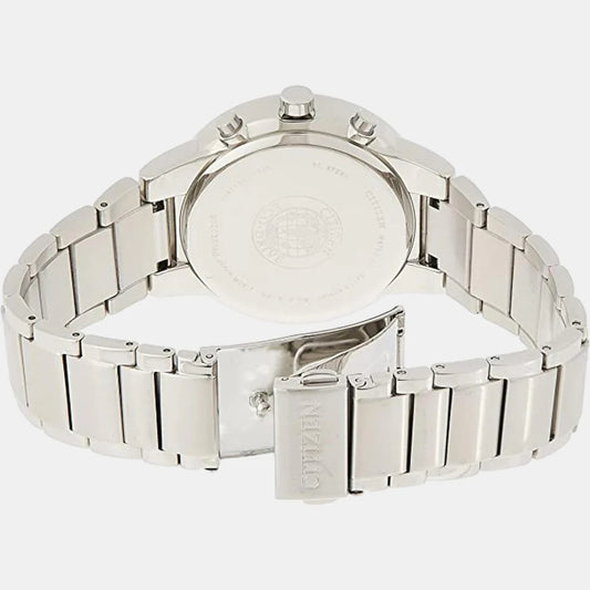 Citizen Axiom Eco-Drive Men's Black Stainless Steel Chronograph Watch AT2240-51E