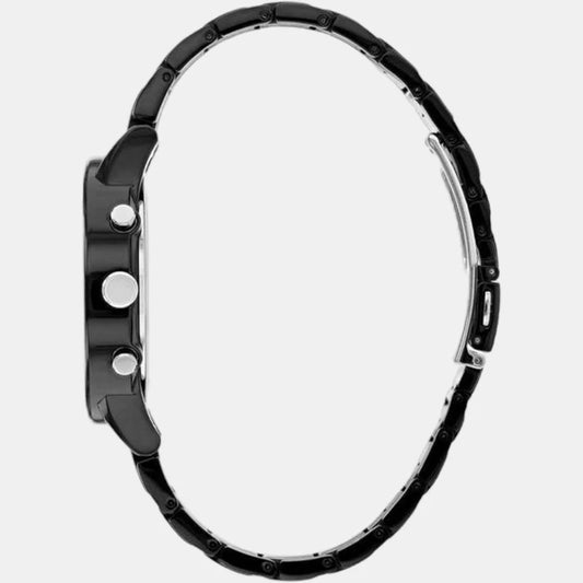 Citizen Axiom Eco-Drive Men Black Stainless Steel Chronograph Watch AT2245-57E