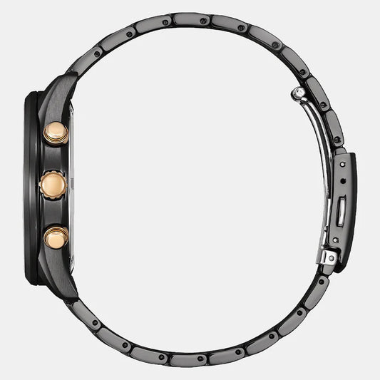 Citizen Eco-Drive Men Green Dial Chronograph Stainless Steel Watch AT2576-50X