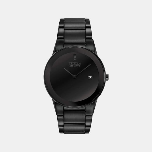 Citizen  Axiom Eco-Drive Men's Black Analog Stainless Steel Watch AU1065-58E