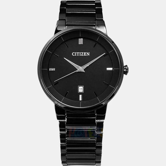 Citizen Men Quartz Black Dial Analog Stainless Steel Watch BI5017-50E