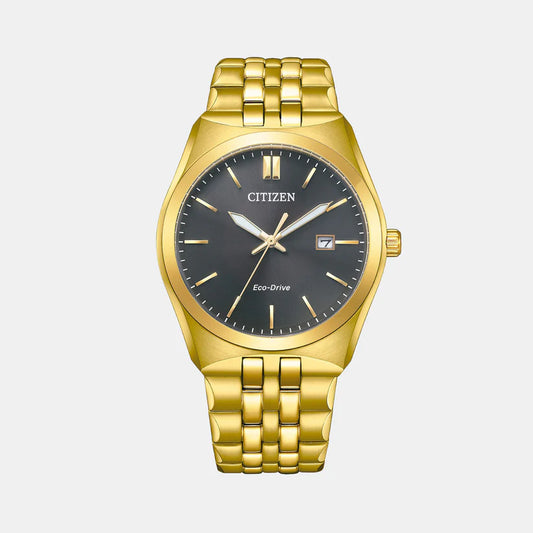 Citizen Corso Eco- Drive Men Black Dial Analog Stainless Steel Watch BM7333-85E