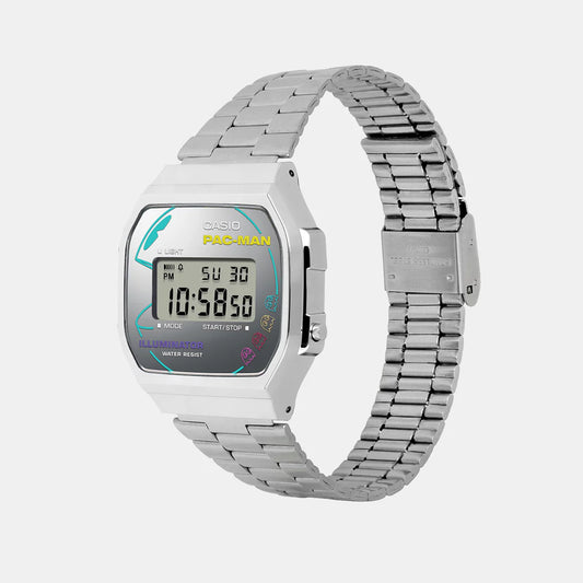 Casio Vintage Unisex Quartz Silver Dial Digital Stainless Steel Watch D380