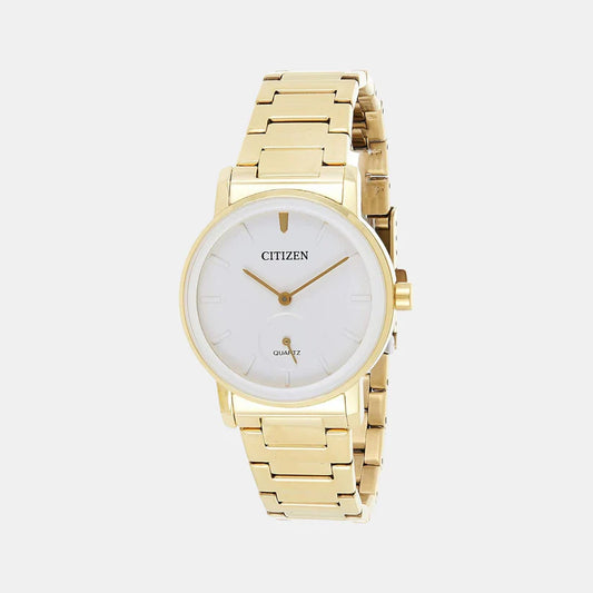 Citizen Women Quartz White Dial Analog Stainless Steel Watch EQ9062-58A