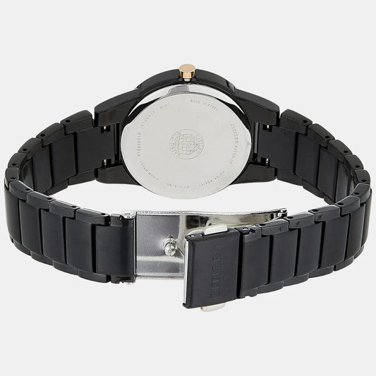 Citizen  Axiom Eco-Drive Women Black Dial Analog Stainless Steel Watch GA1055-57F