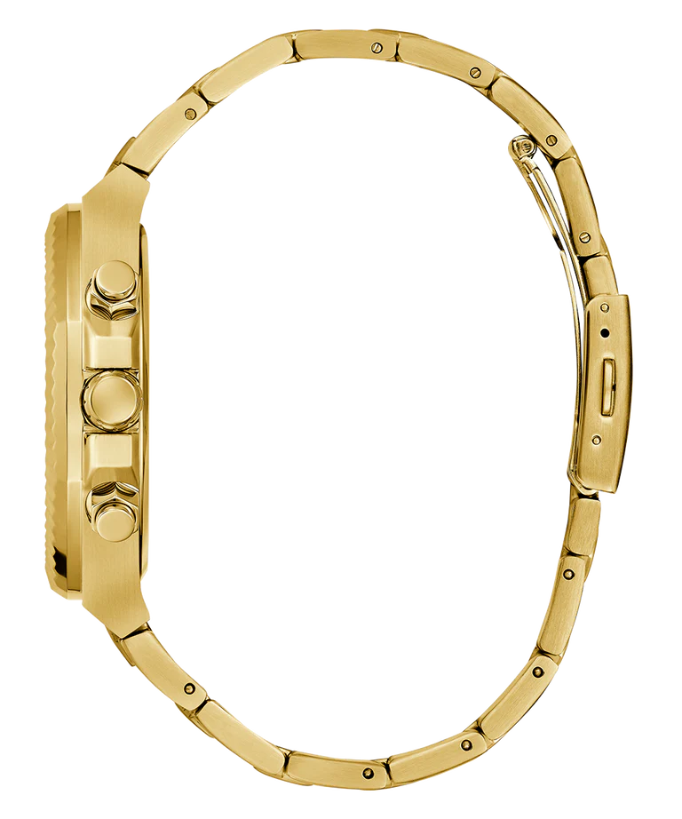 GUESS Men Green Round Dial Analogue Stainless Steel Band Watch- GW0703G2