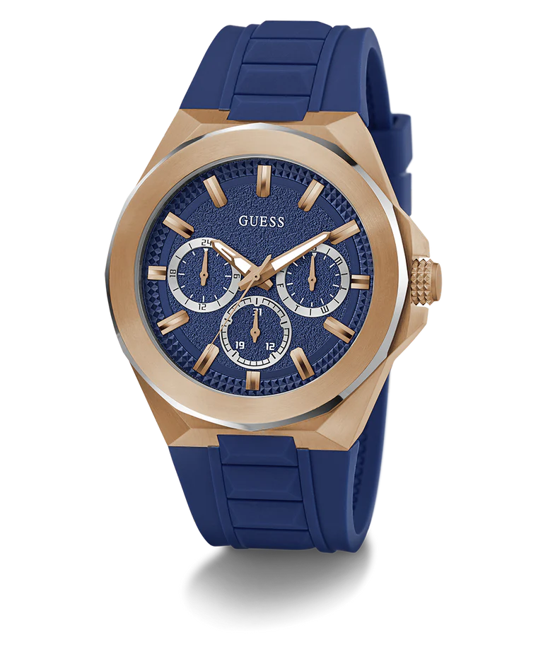 GUESS Mens Blue 2-Tone Multi-function Watch GW0799G2