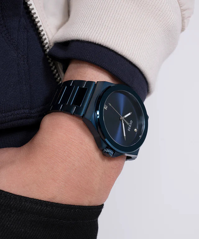 Guess Stainless Steel Analog Blue Dial & Band Men's Watch-Gw0833G1
