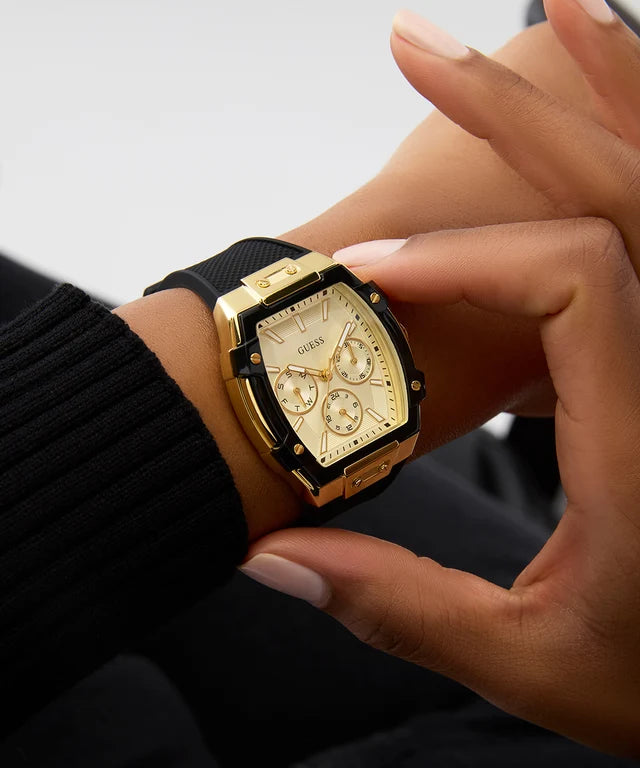 Champagne Rectangle Dial Analog Women's Watch - GW0945L2