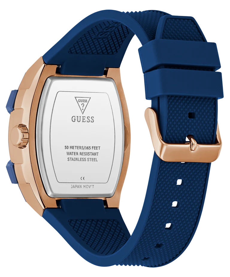 GUESS Blue Rectangle Dial Analog Watch - For Men GW0956G4