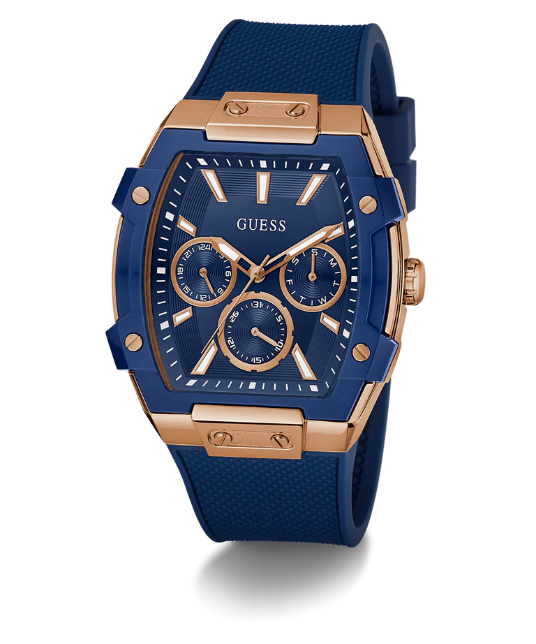 GUESS Blue Rectangle Dial Analog Watch - For Men GW0956G4