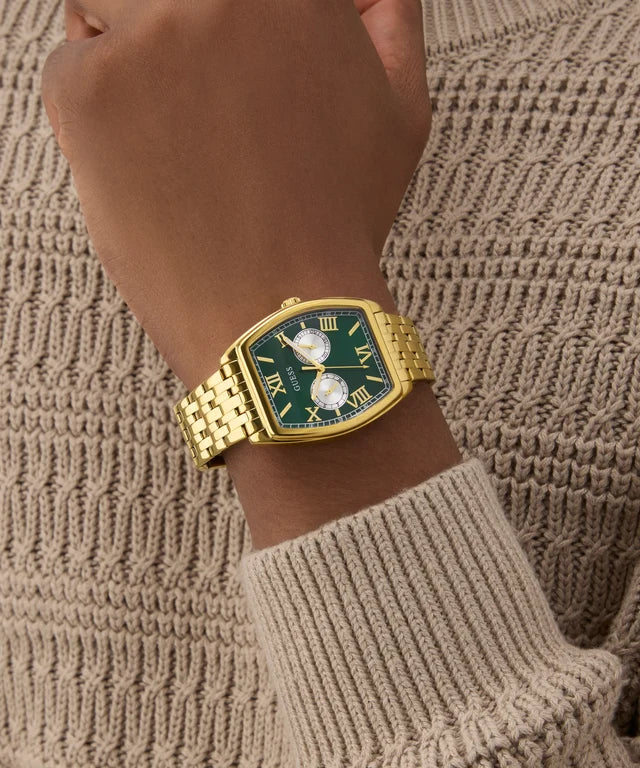 Green Rectangle Dial Analog Men's Watch - GW0975G2