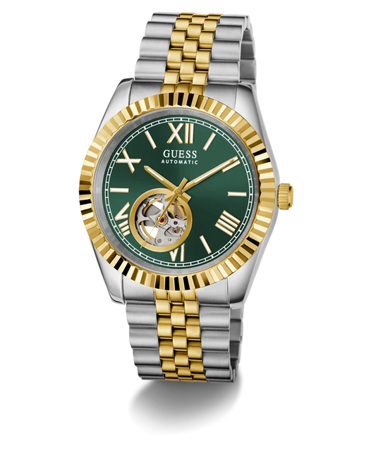 Guess Mechanical Automatic Green Round Dial Men's Watch - GW0984G4