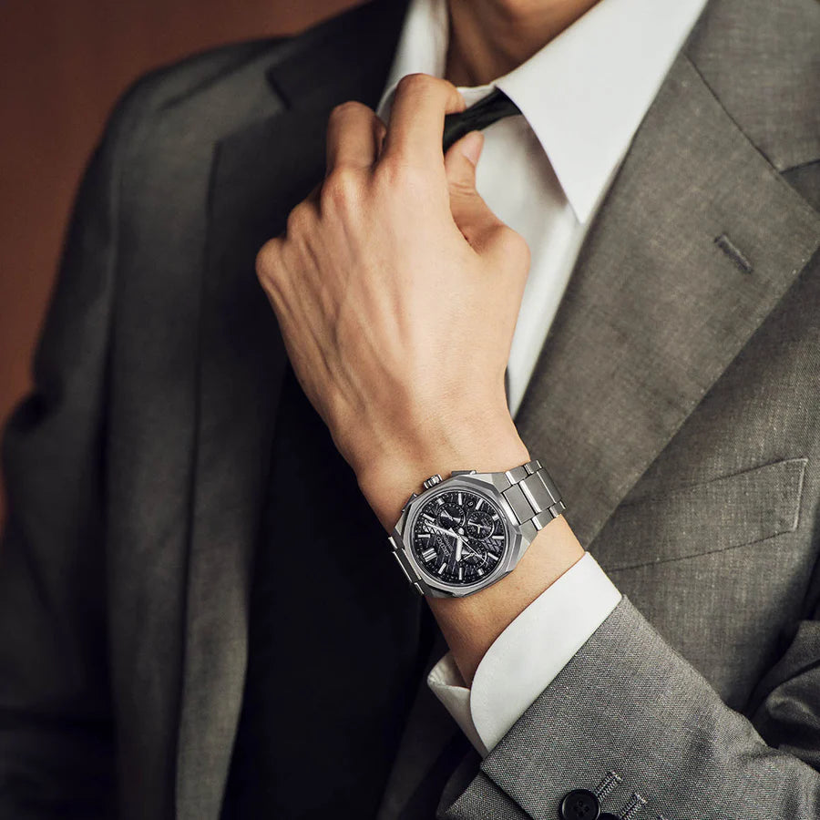 Astron GPS Solar Dual-Time Chronograph in Titanium - HAB002J1